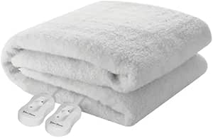 Pure Pleasure Extra Length Sherpa Fleece Fitted Electric Blanket with Skirt