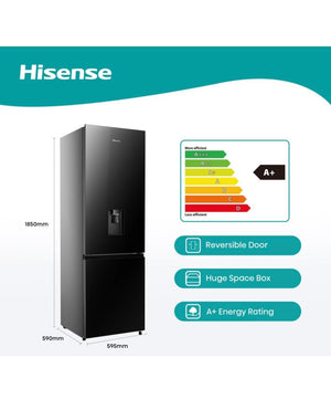 Hisense 347 L Manual Double Door Bottom
Mount Refrigerator At (Black Glass, H450BMIB-WD)