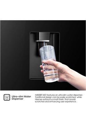 Hisense 347 L Manual Double Door Bottom
Mount Refrigerator At (Black Glass, H450BMIB-WD)