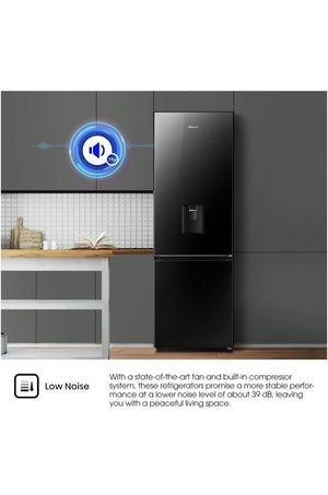 Hisense 347 L Manual Double Door Bottom
Mount Refrigerator At (Black Glass, H450BMIB-WD)